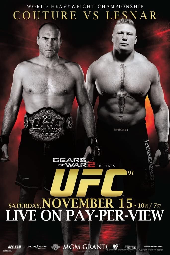 UFC 91 Couture Vs. Lesnar Poster Print
