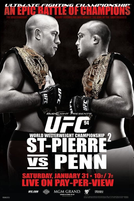 UFC 94 St Pierre Vs. Penn 2 Poster Print