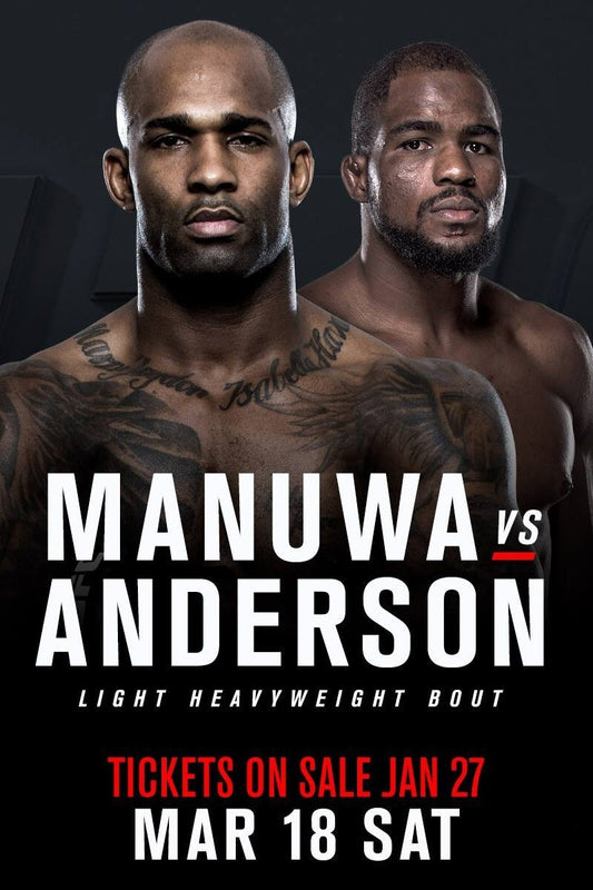 UFC Fight Night 107 Manuwa Vs. Anderson Poster Print