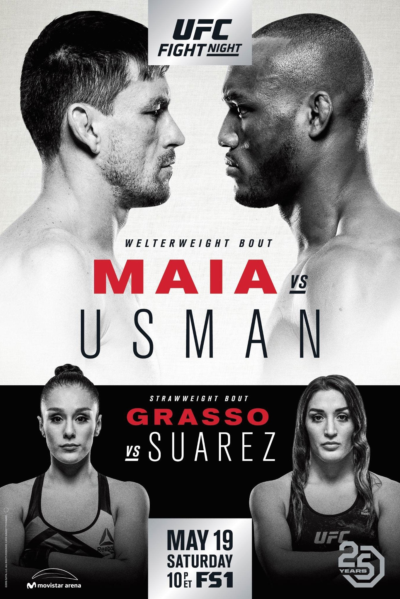 UFC Fight Night 129 Maia Vs. Usman Poster Print