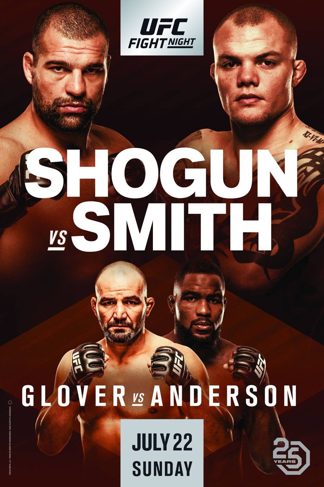 UFC Fight Night 134 Shogun Vs. Smith Keychain