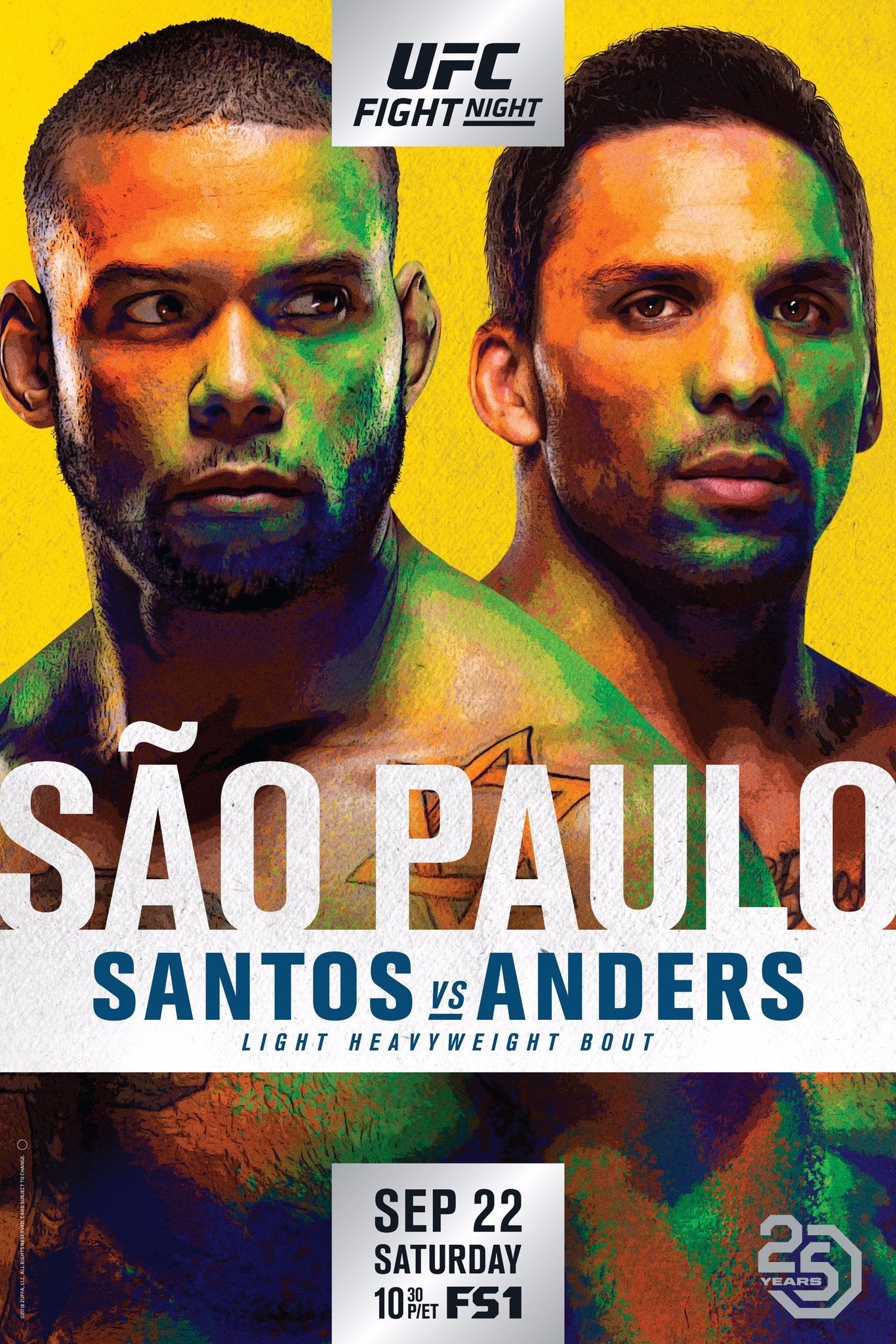 UFC Fight Night 137 Santos Vs. Anders Poster Print