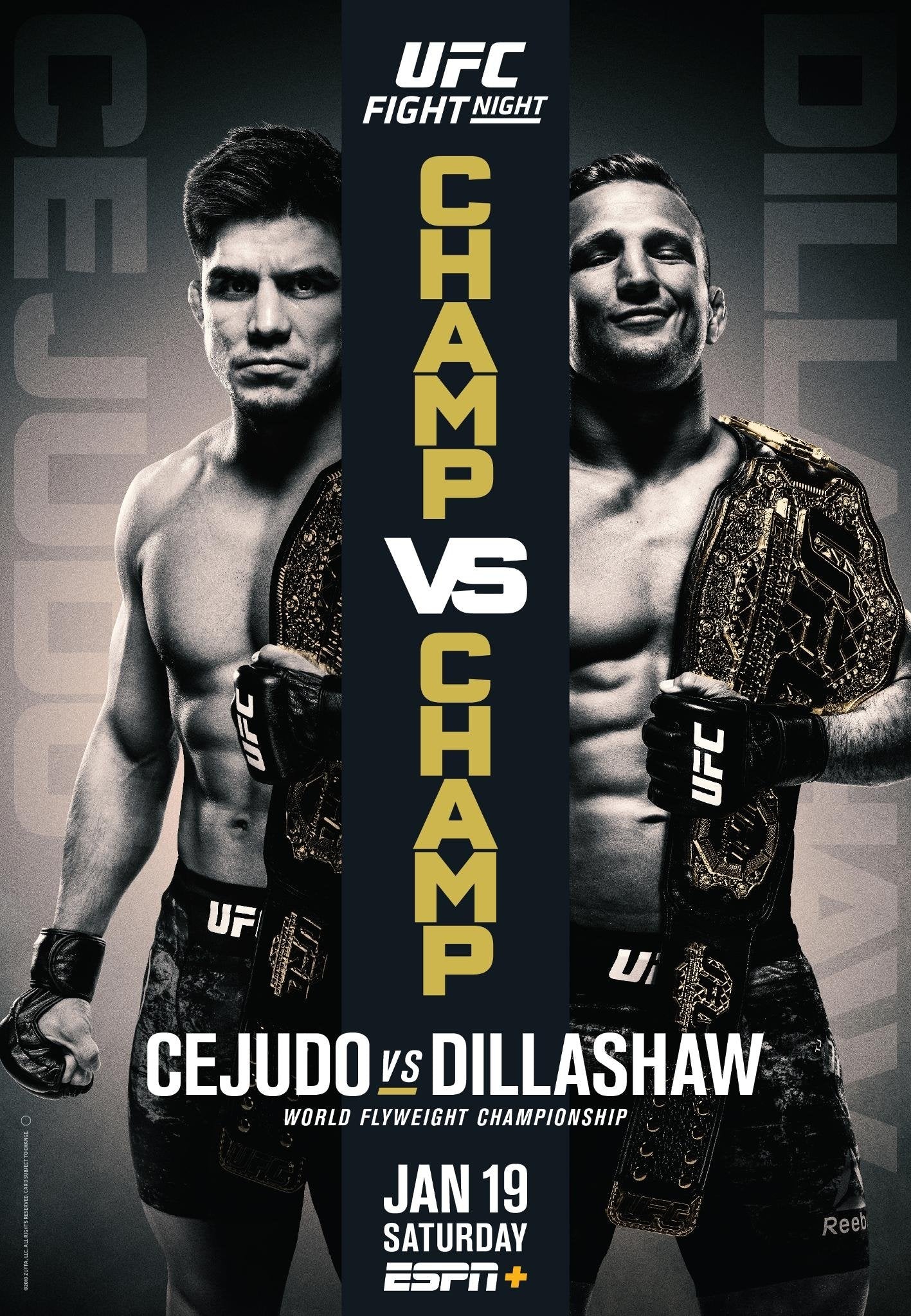UFC Fight Night 143 Cejudo Vs. Dillashaw Poster Print