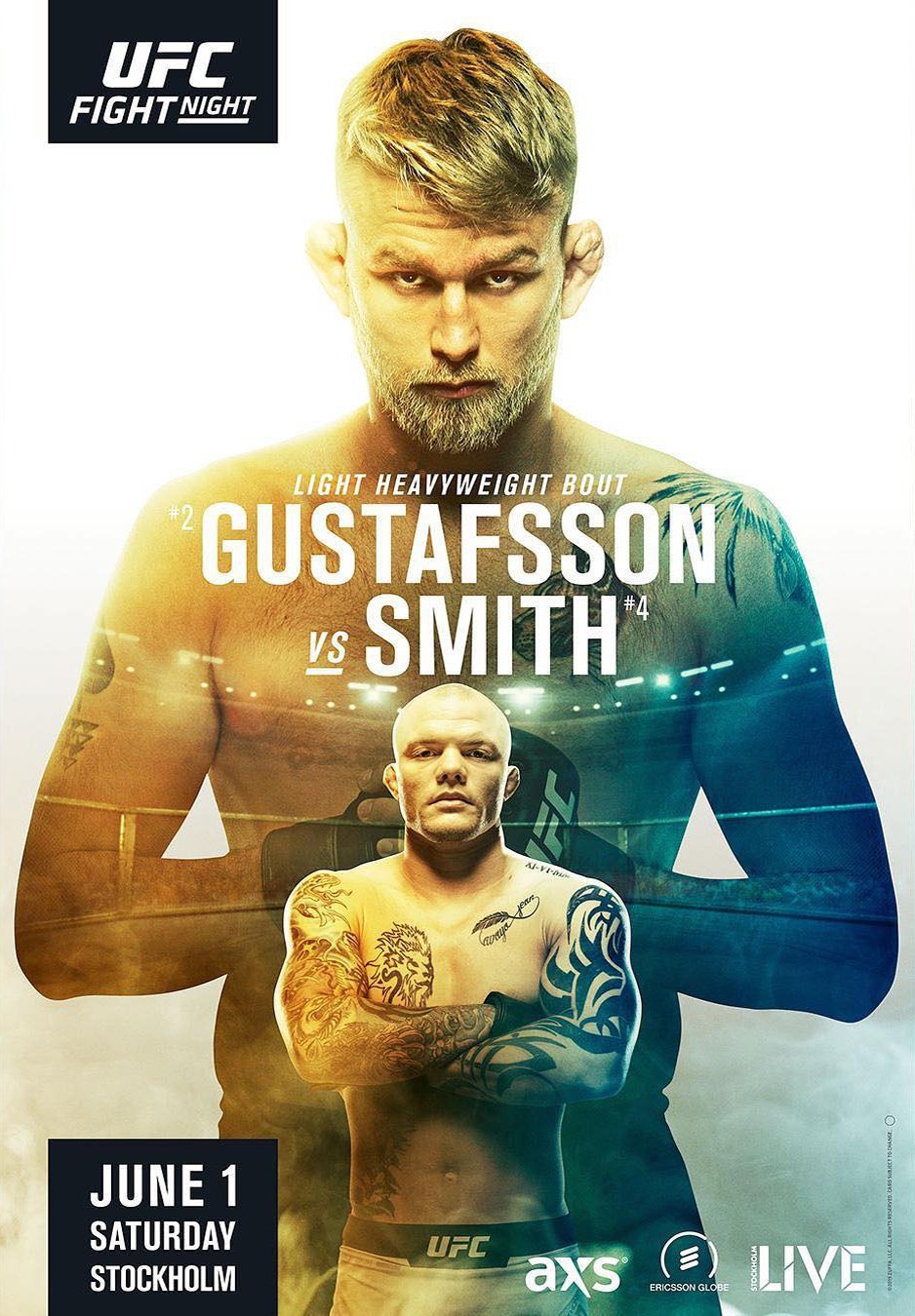 UFC Fight Night 153 Gustafsson Vs. Smith Poster Print