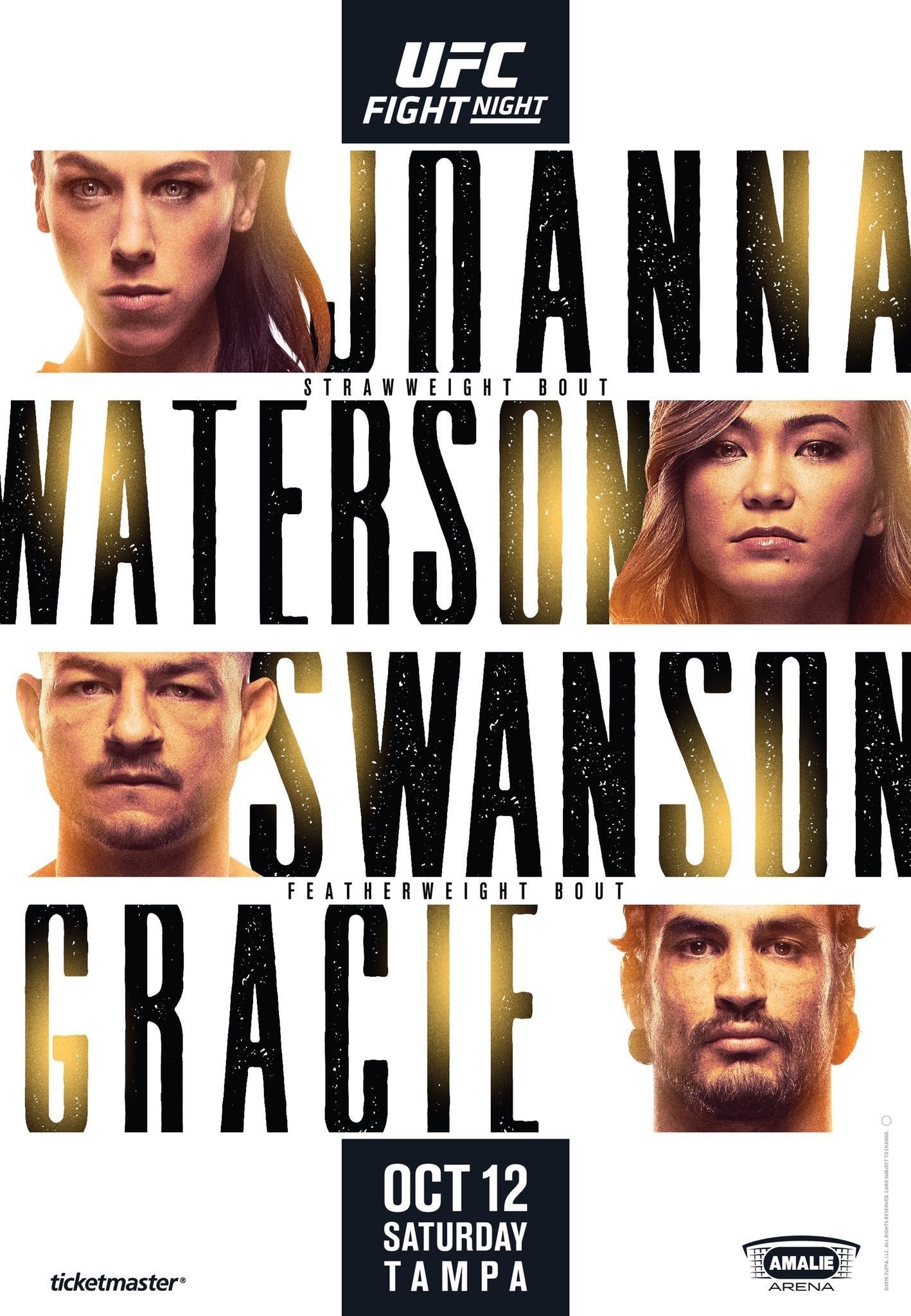 UFC Fight Night 161 Joanna Vs. Waterson Poster Print