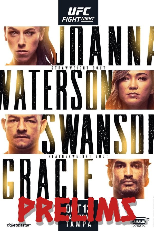 UFC Fight Night 161 Joanna Vs. Waterson Prelims Poster Print