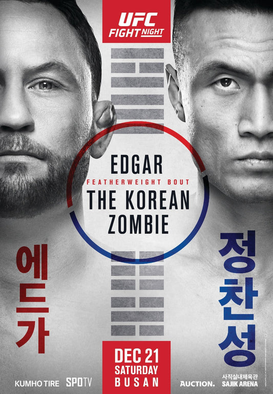 UFC Fight Night 165 Edgar Vs The Korean Zombie Poster Print