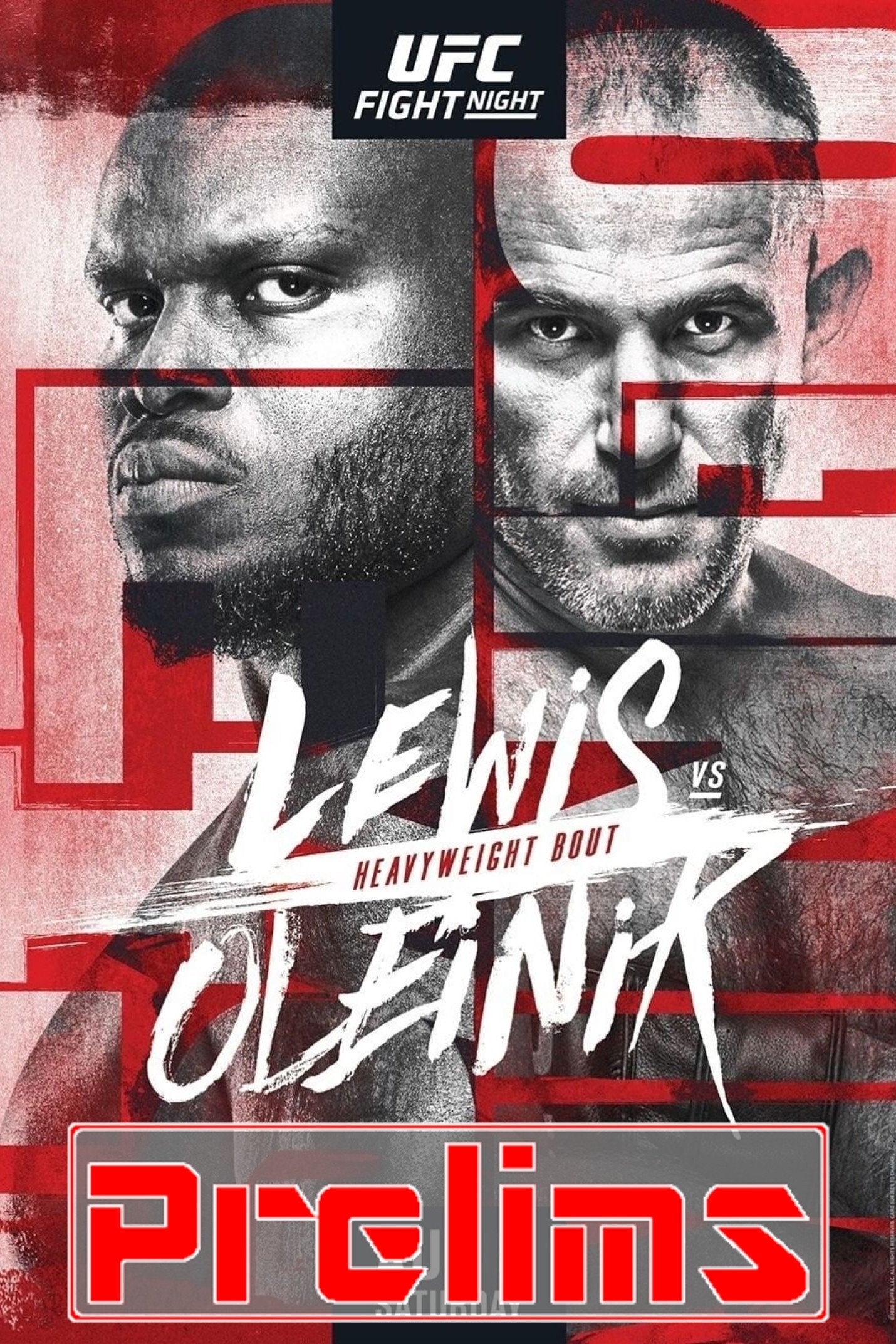 UFC Fight Night 174 Lewis Vs. Oleinik Prelims Poster Print
