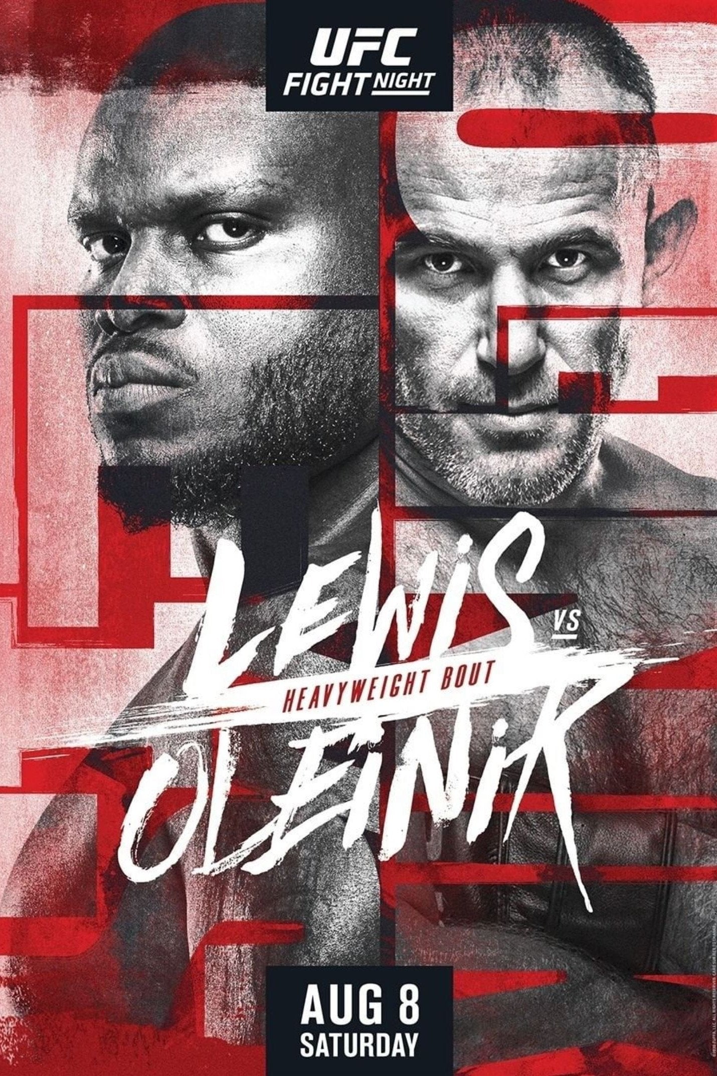 UFC Fight Night 174 Lewis Vs. Oleinik Keychain