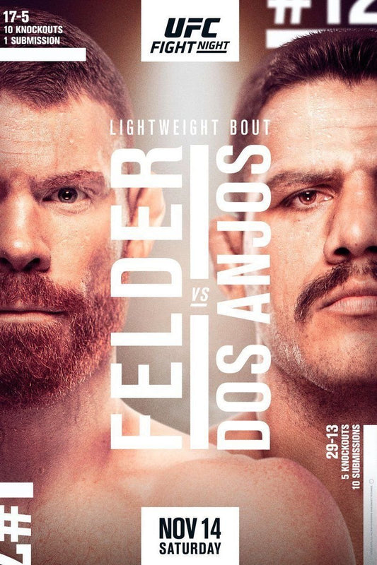 UFC Fight Night 182 Felder Vs. Dos Anjos Poster Print