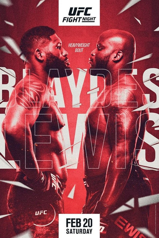 UFC Fight Night 185 Blaydes Vs. Lewis Poster Print