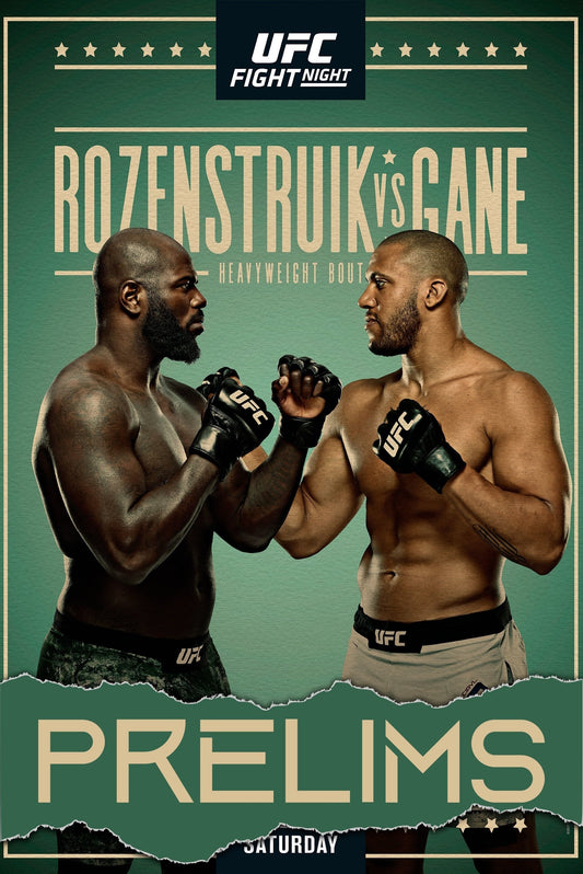 UFC Fight Night 186 Rozenstruik Vs. Gane Prelims Poster Print