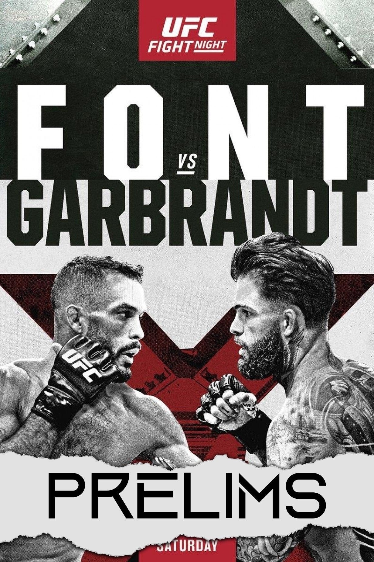 UFC Fight Night 188 Font Vs. Garbrandt Prelims Poster Print