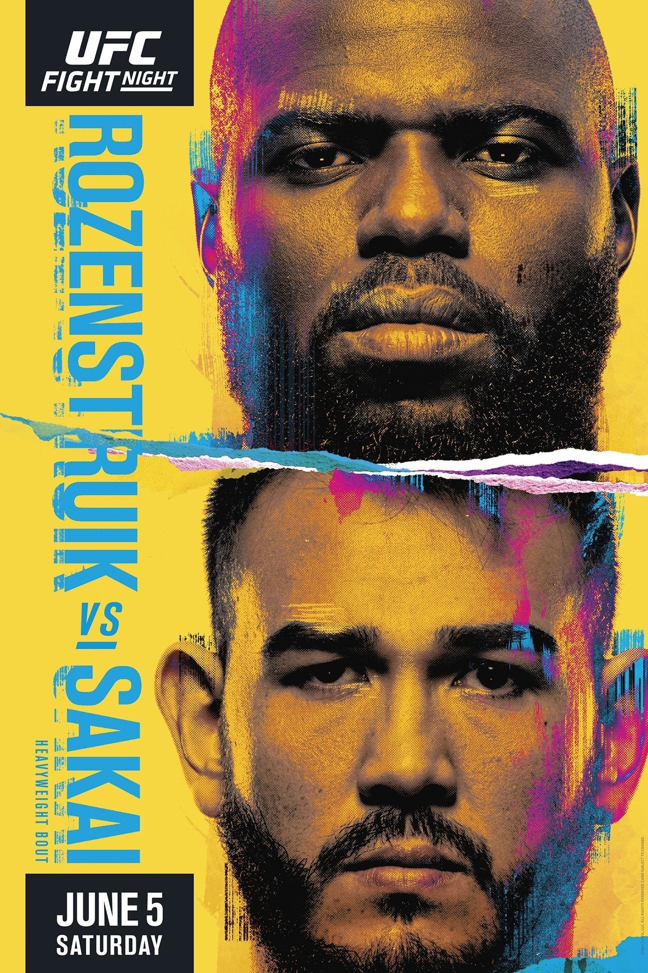 UFC Fight Night 189 Rozenstruik Vs. Sakai Poster Print