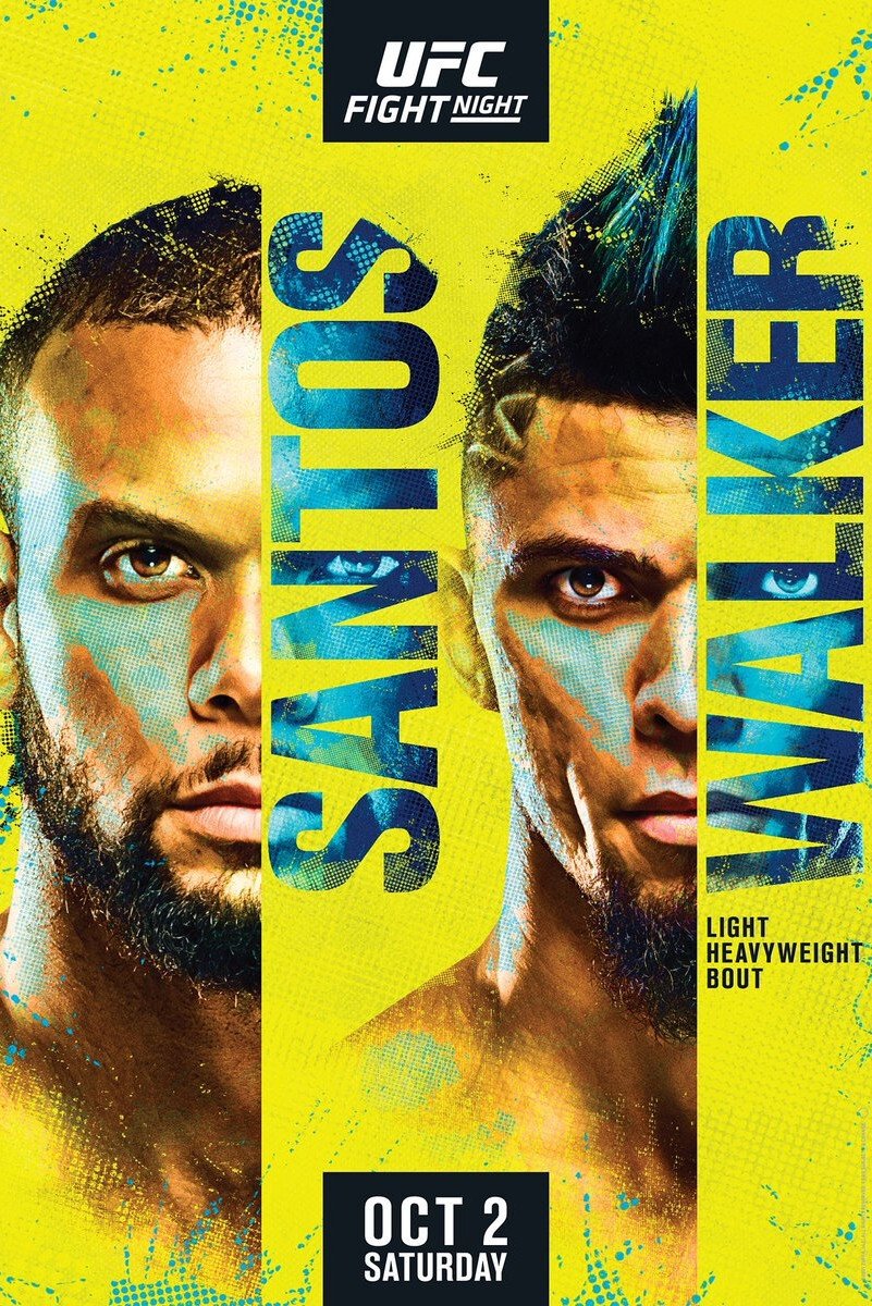 UFC Fight Night 193 Santos Vs. Walker Poster Print
