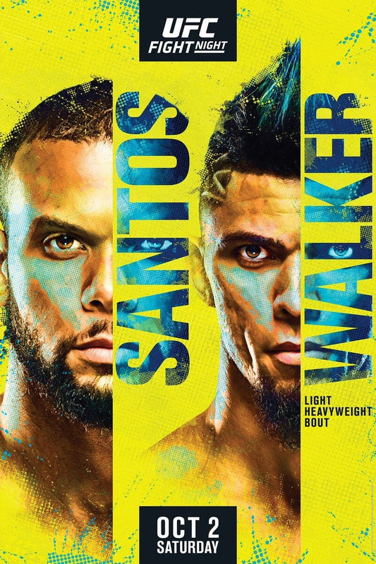 UFC Fight Night 193 Santos Vs. Walker Poster Print