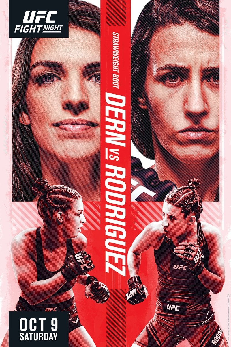 UFC Fight Night 194 Dern Vs. Rodriguez Poster Print