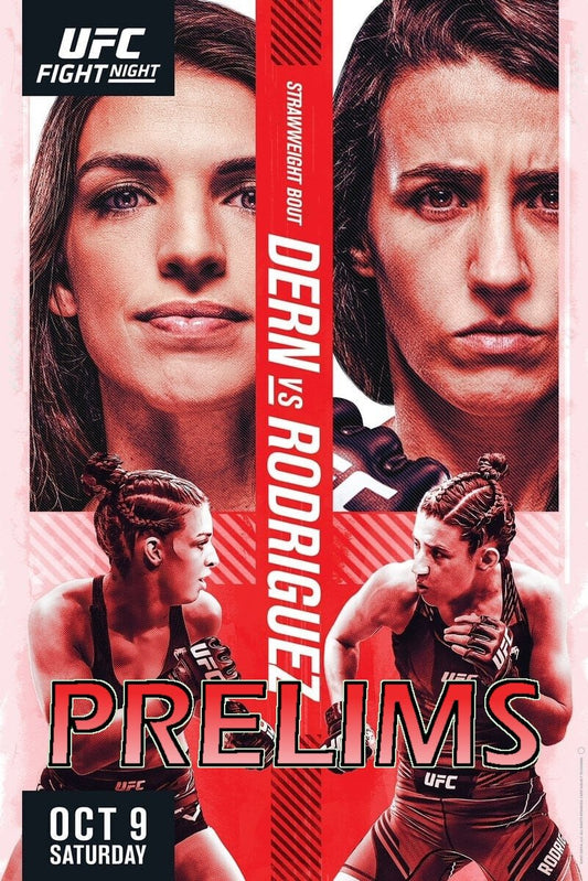 UFC Fight Night 194 Dern Vs. Rodriguez Prelims Poster Print
