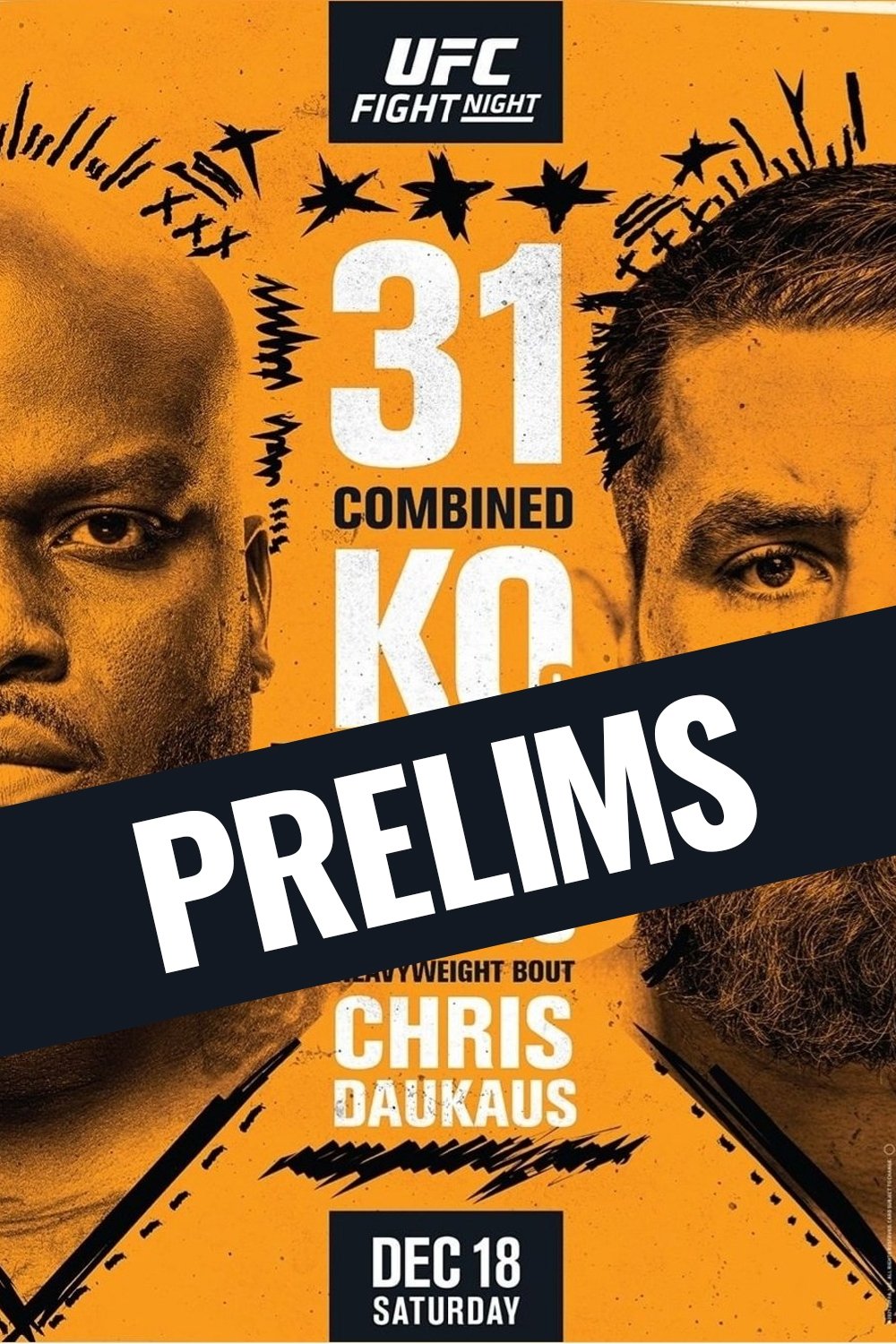 UFC Fight Night 199 Lewis Vs. Daukaus Prelims Poster Print