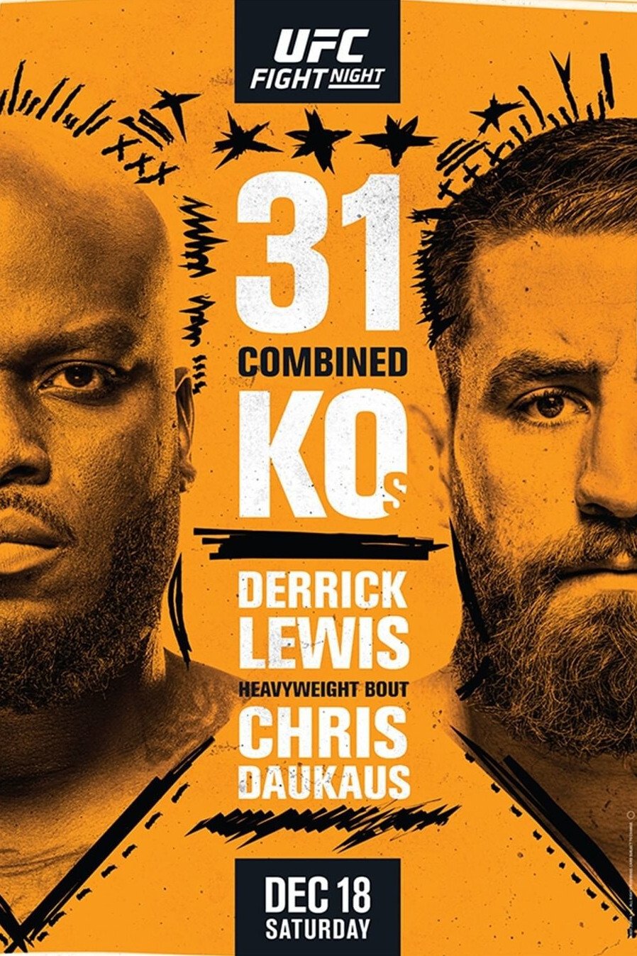 UFC Fight Night 199 Lewis Vs. Daukaus Keychain