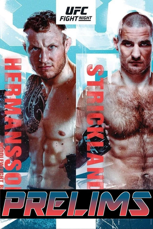 UFC Fight Night 200 Hermansson Vs. Strickland Prelims Poster Print