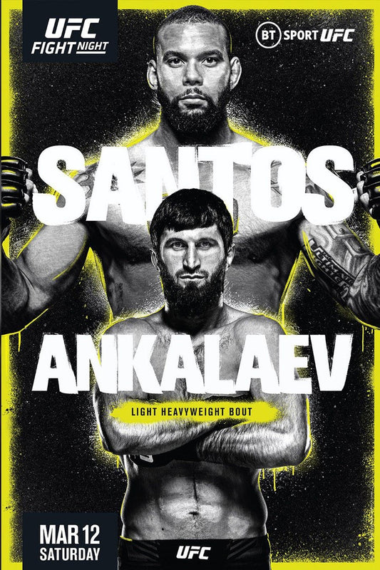 UFC Fight Night 203 Santos Vs. Ankalaev Poster Print