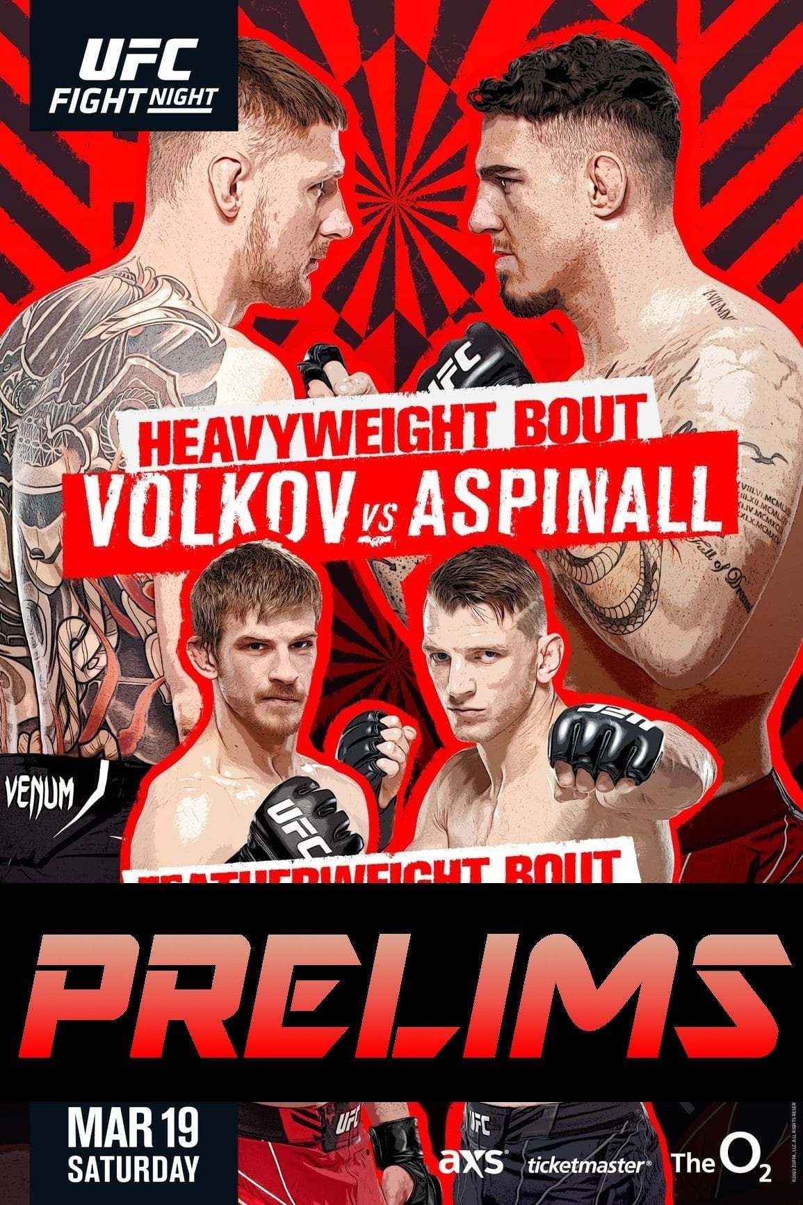 UFC Fight Night 204 Volkov Vs. Aspinall Prelims Keychain