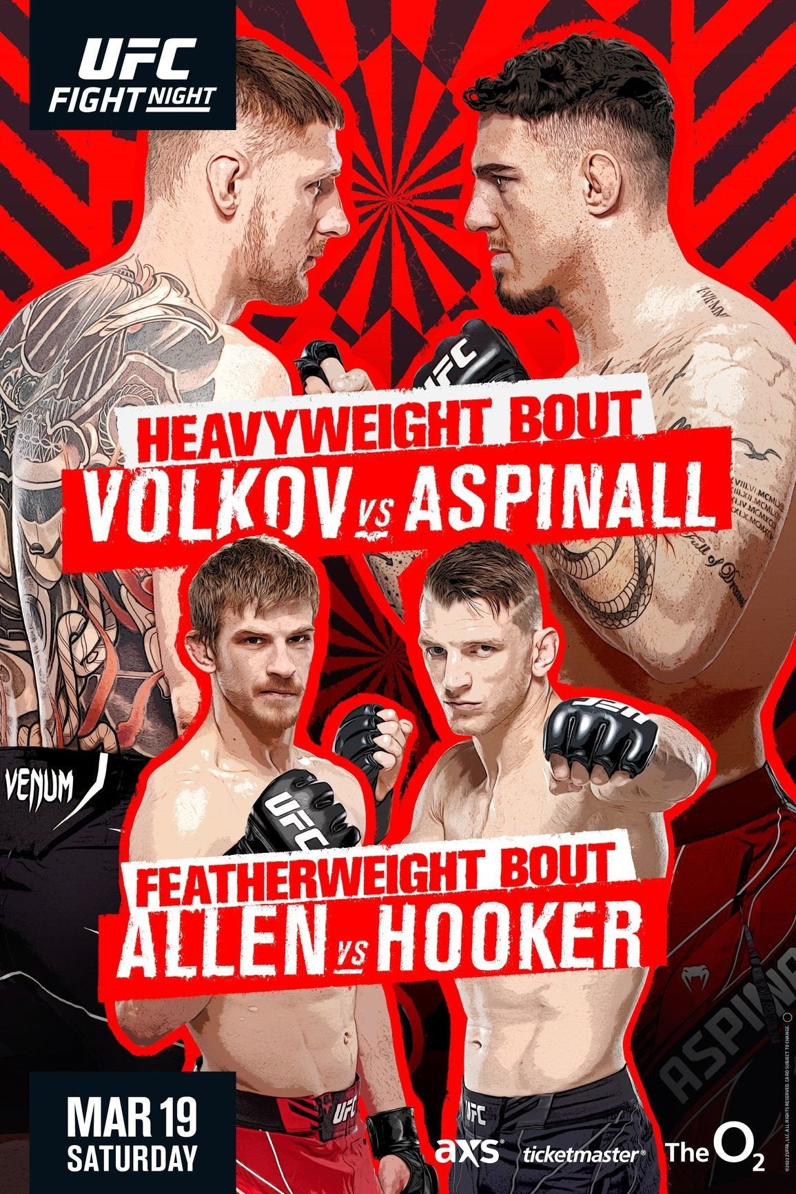 UFC Fight Night 204 Volkov Vs. Aspinall Keychain