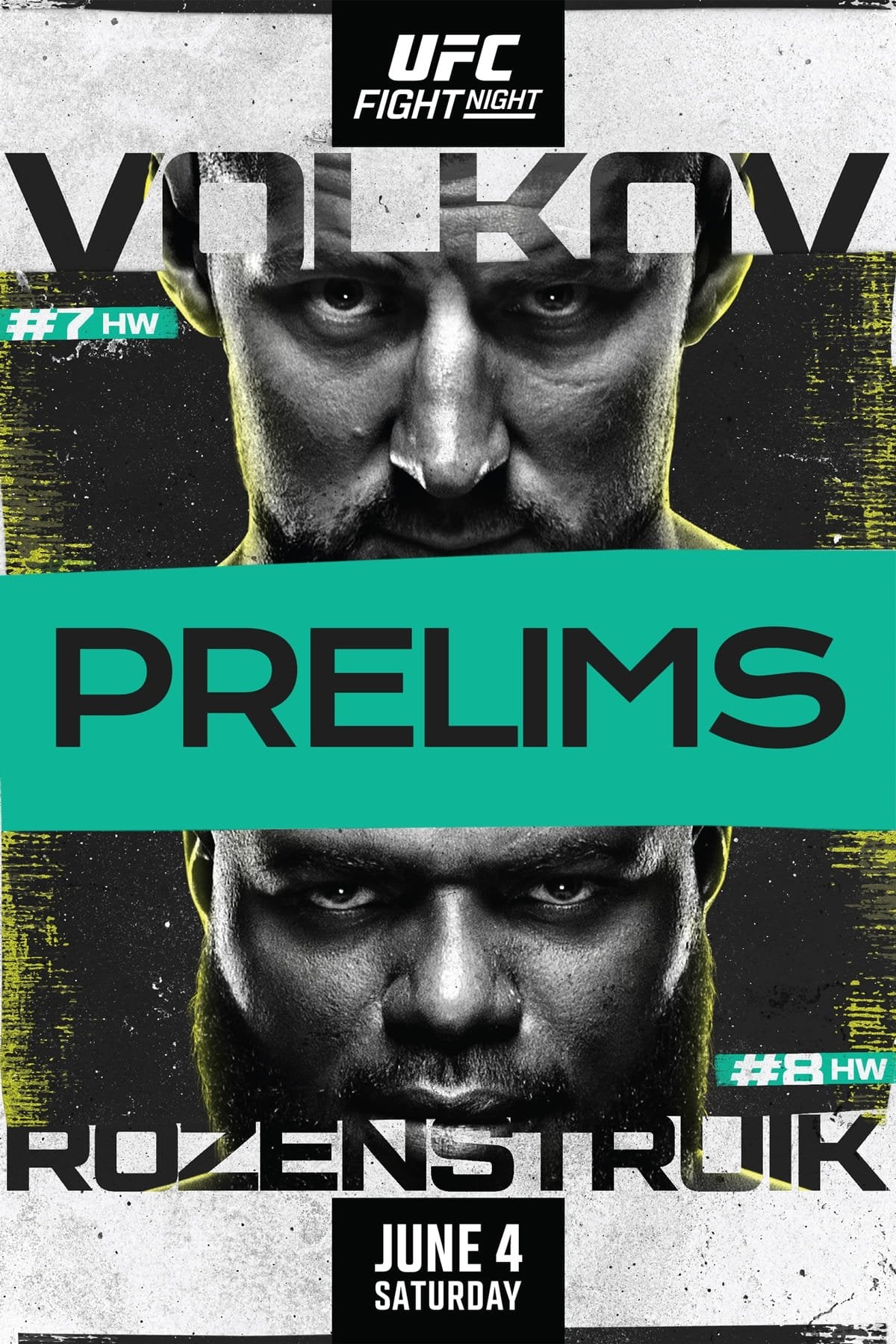 UFC Fight Night 207 Volkov Vs. Rozenstruik Prelims Poster Print