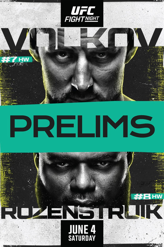 UFC Fight Night 207 Volkov Vs. Rozenstruik Prelims Poster Print