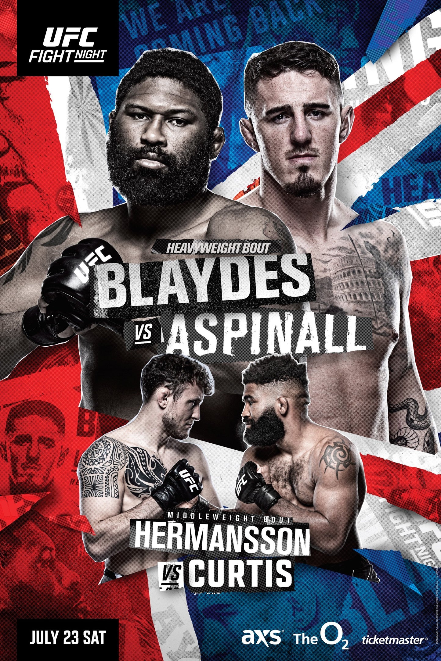 UFC Fight Night 208 Blaydes Vs. Aspinall Keychain