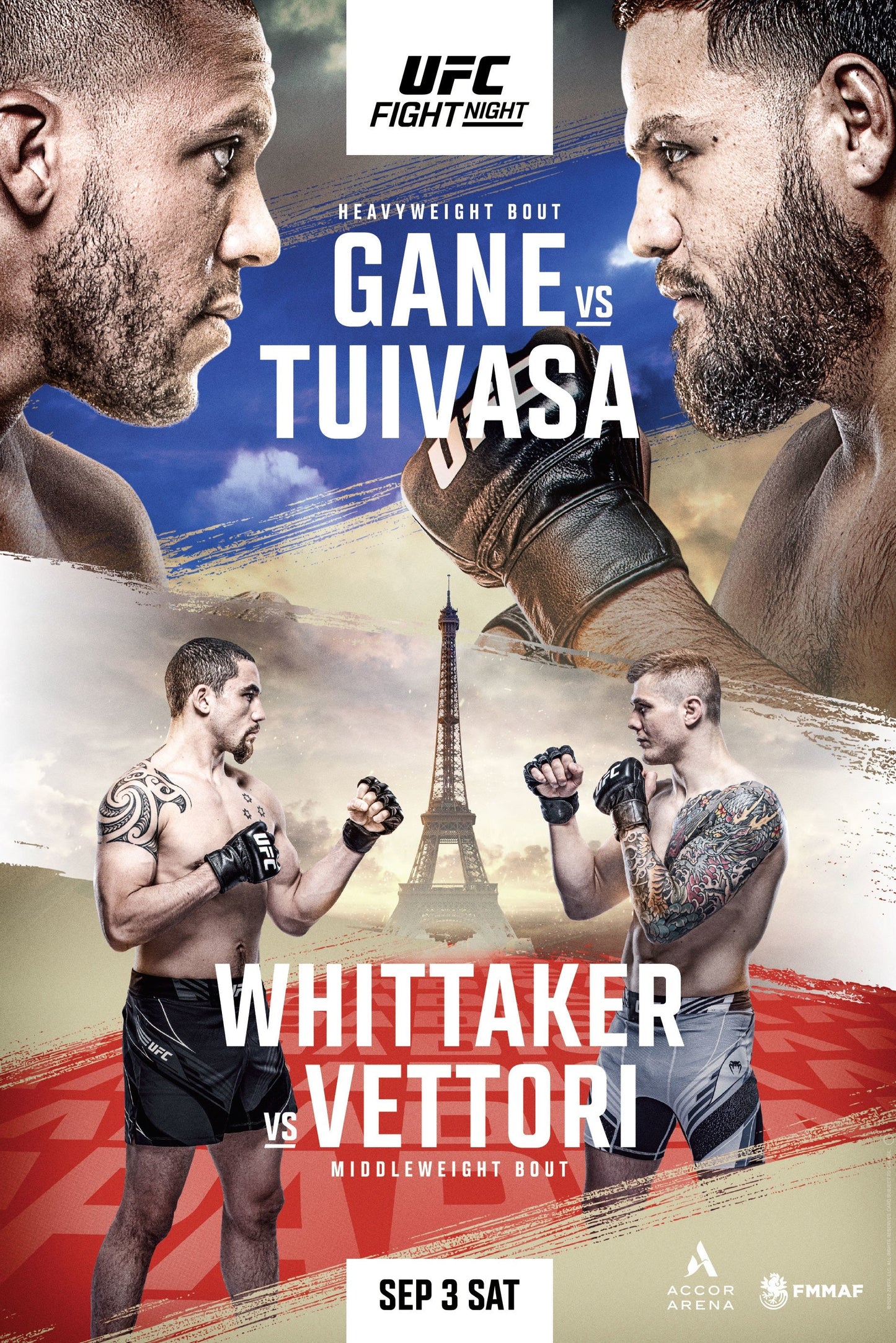 UFC Fight Night 209 Gane Vs. Tuivasa Keychain