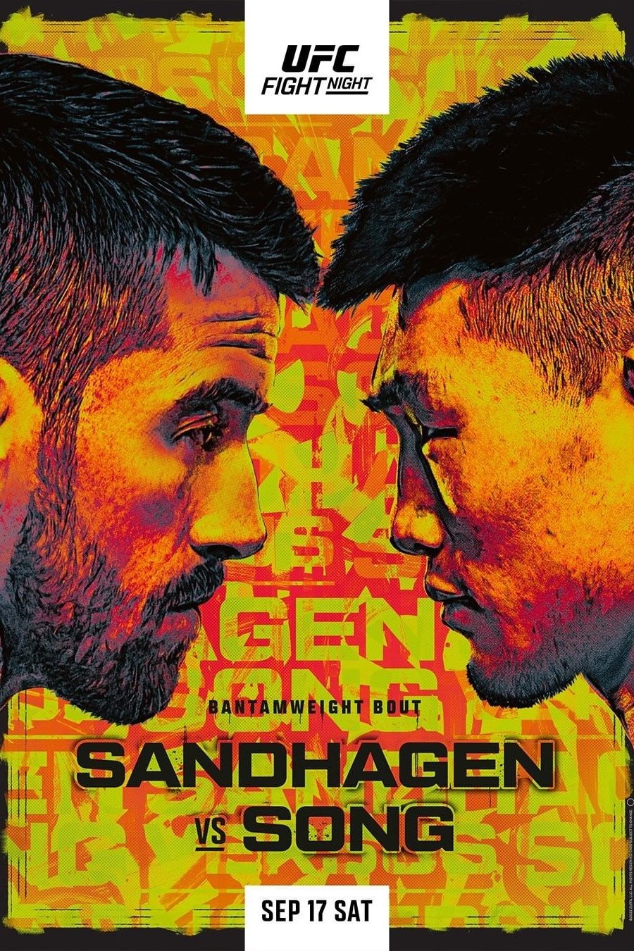 UFC Fight Night 210 Sandhagen Vs. Song Poster Print