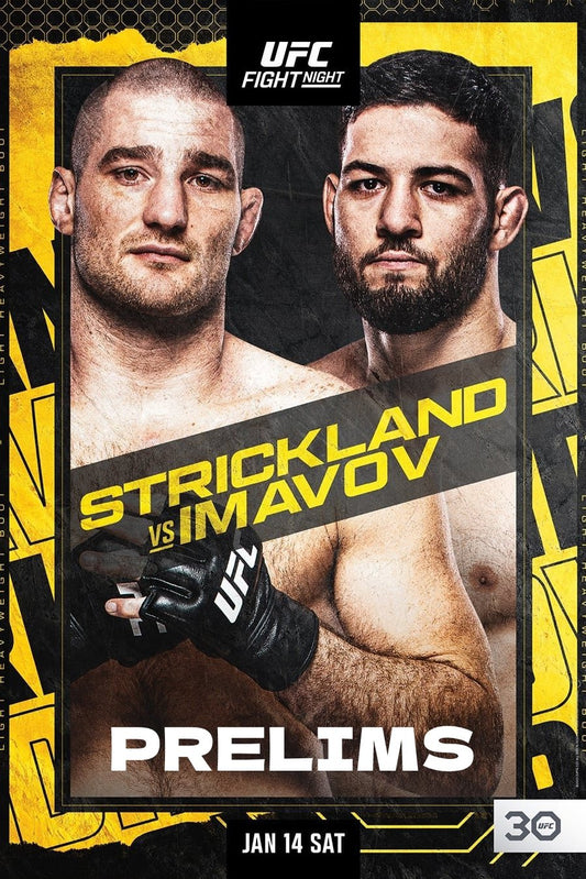 UFC Fight Night 217 Strickland Vs. Imavov Prelims Poster Print
