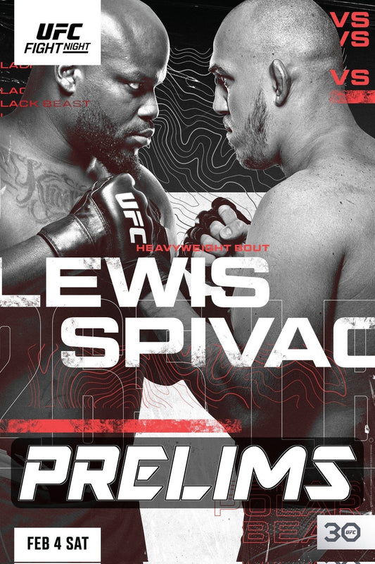 UFC Fight Night 218 Lewis Vs. Spivak Prelims Poster Print