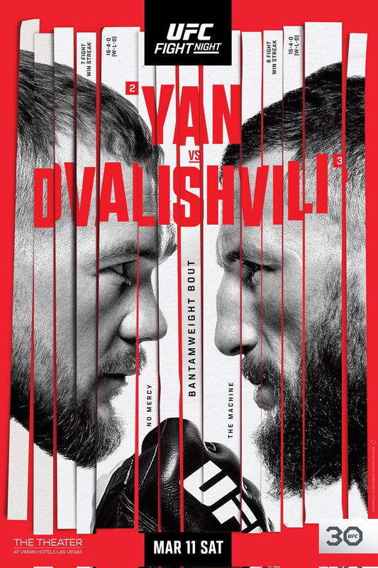 UFC Fight Night 221 Yan Vs. Dvalishvili Poster Print