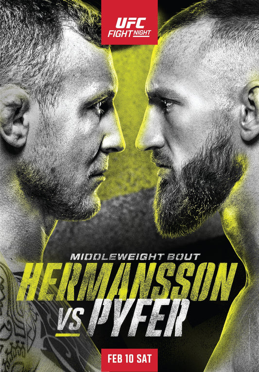 UFC Fight Night 236 Hermansson Vs. Pyfer Poster Print