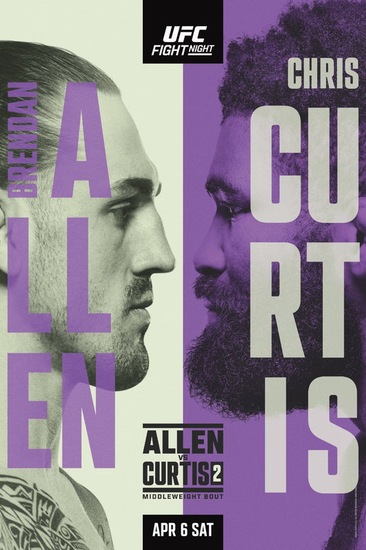 UFC Fight Night 240 Allen Vs. Curtis 2 Poster Print