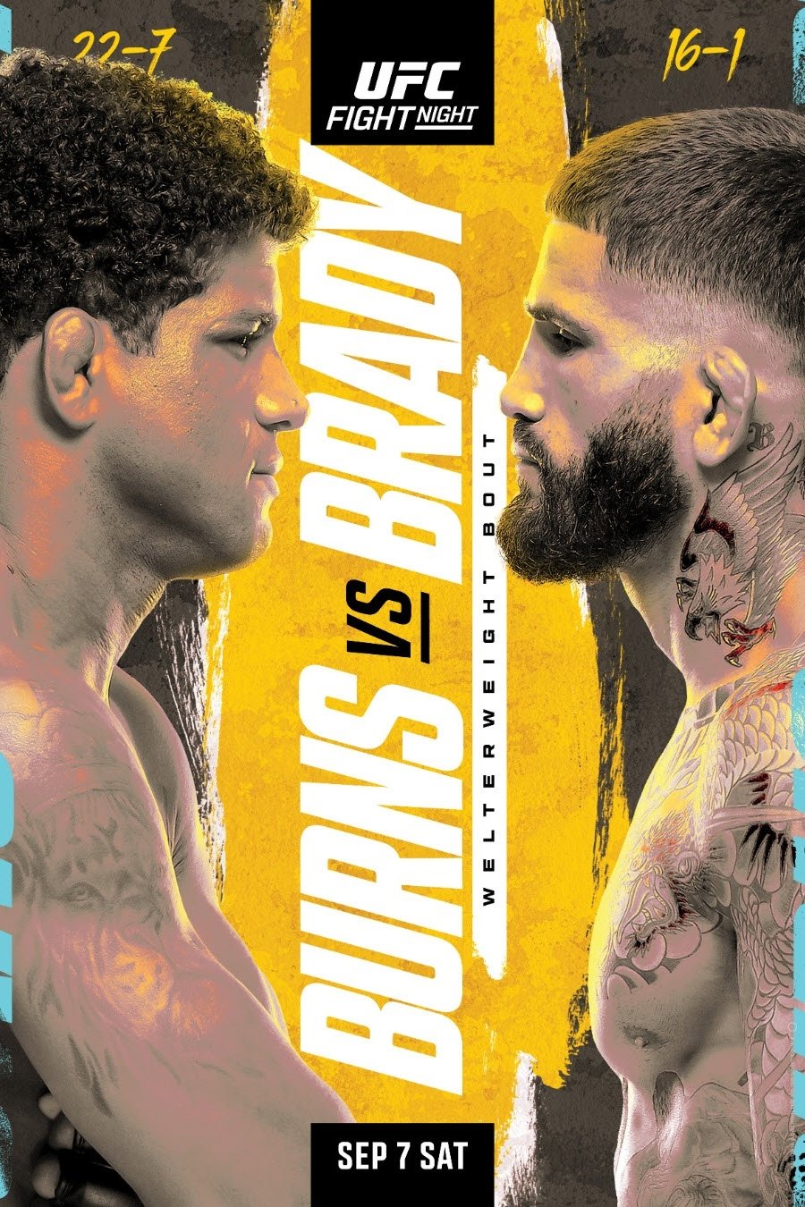 UFC Fight Night 242 Burns Vs. Brady Keychain