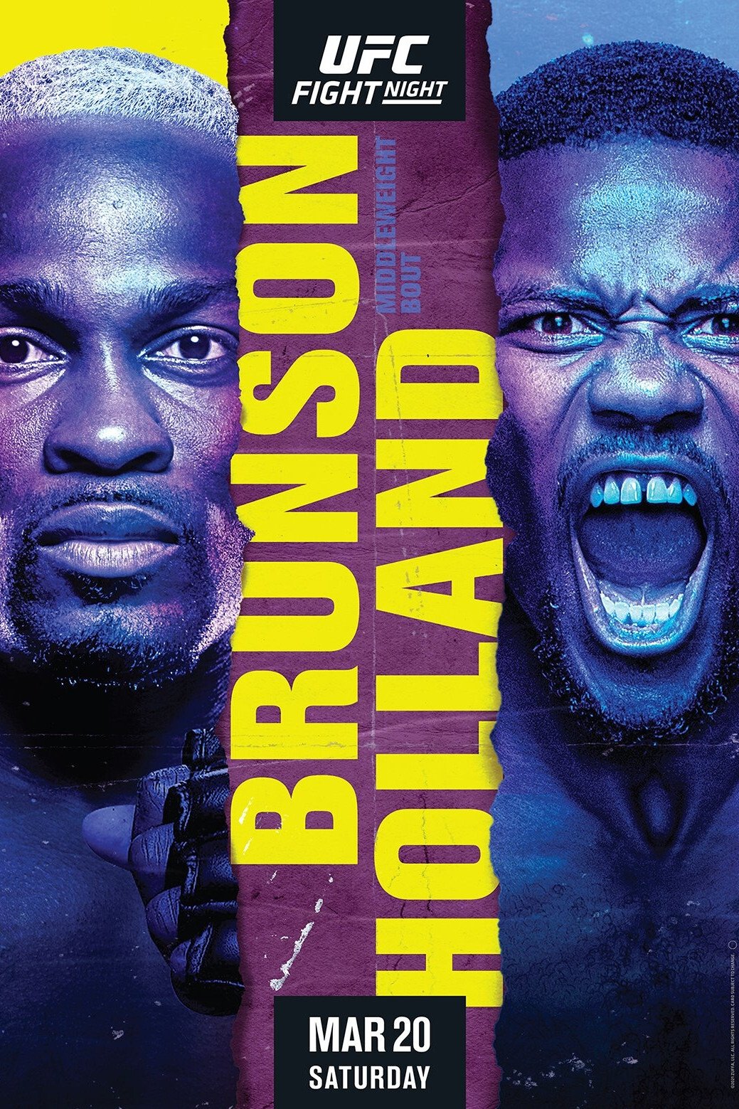 UFC On Espn 21 Brunson Vs. Holland Keychain