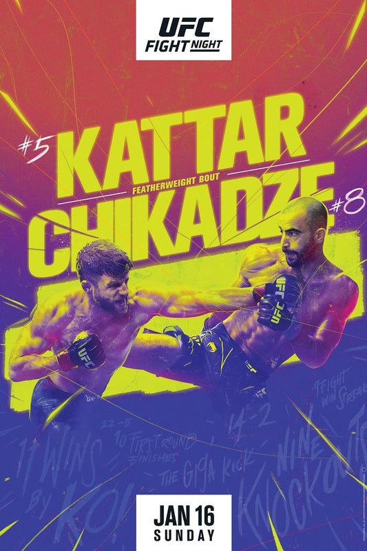 UFC On Espn 32 Kattar Vs. Chikadze Keychain