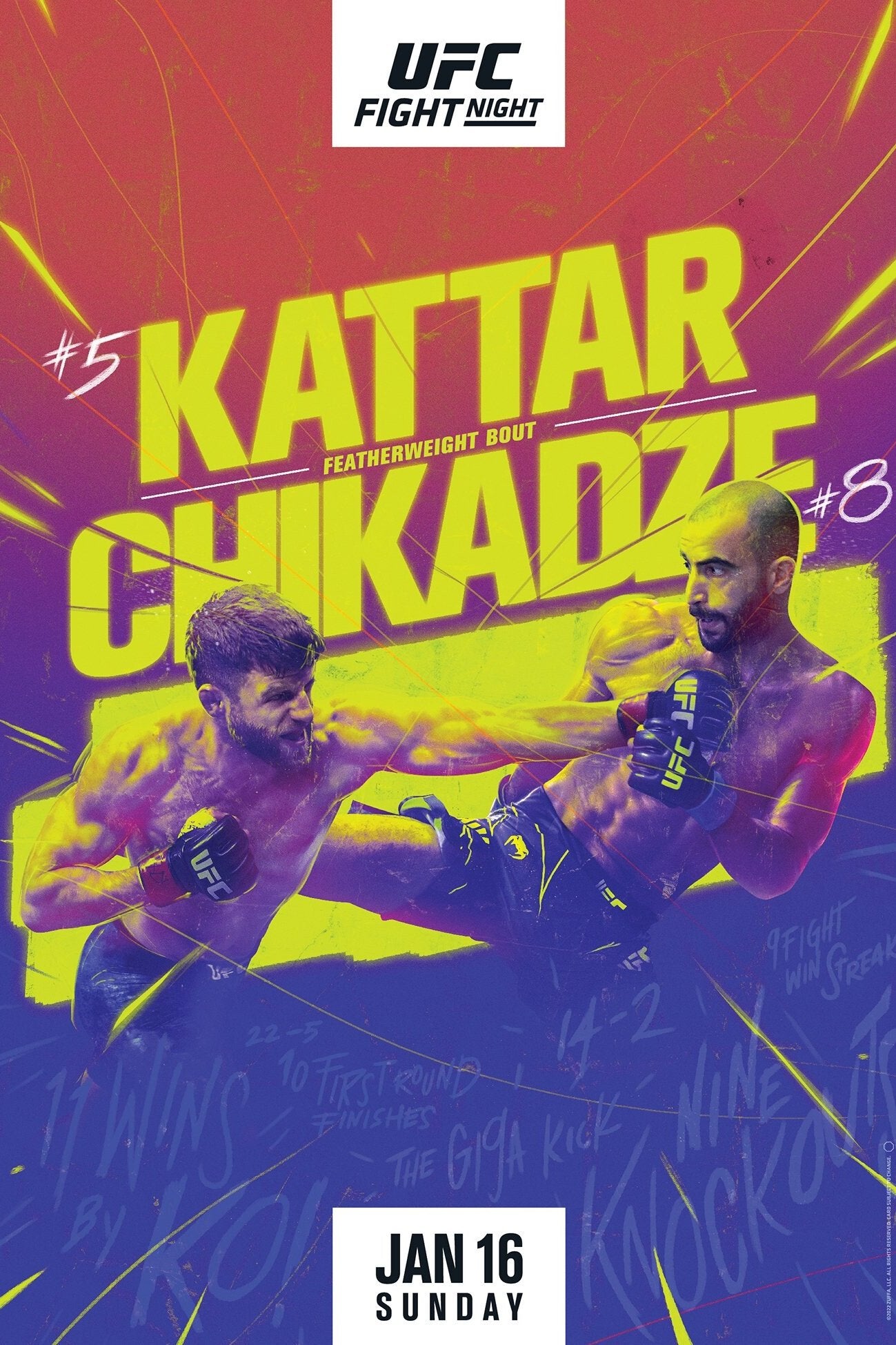 UFC On Espn 32 Kattar Vs. Chikadze Jigsaw Puzzle