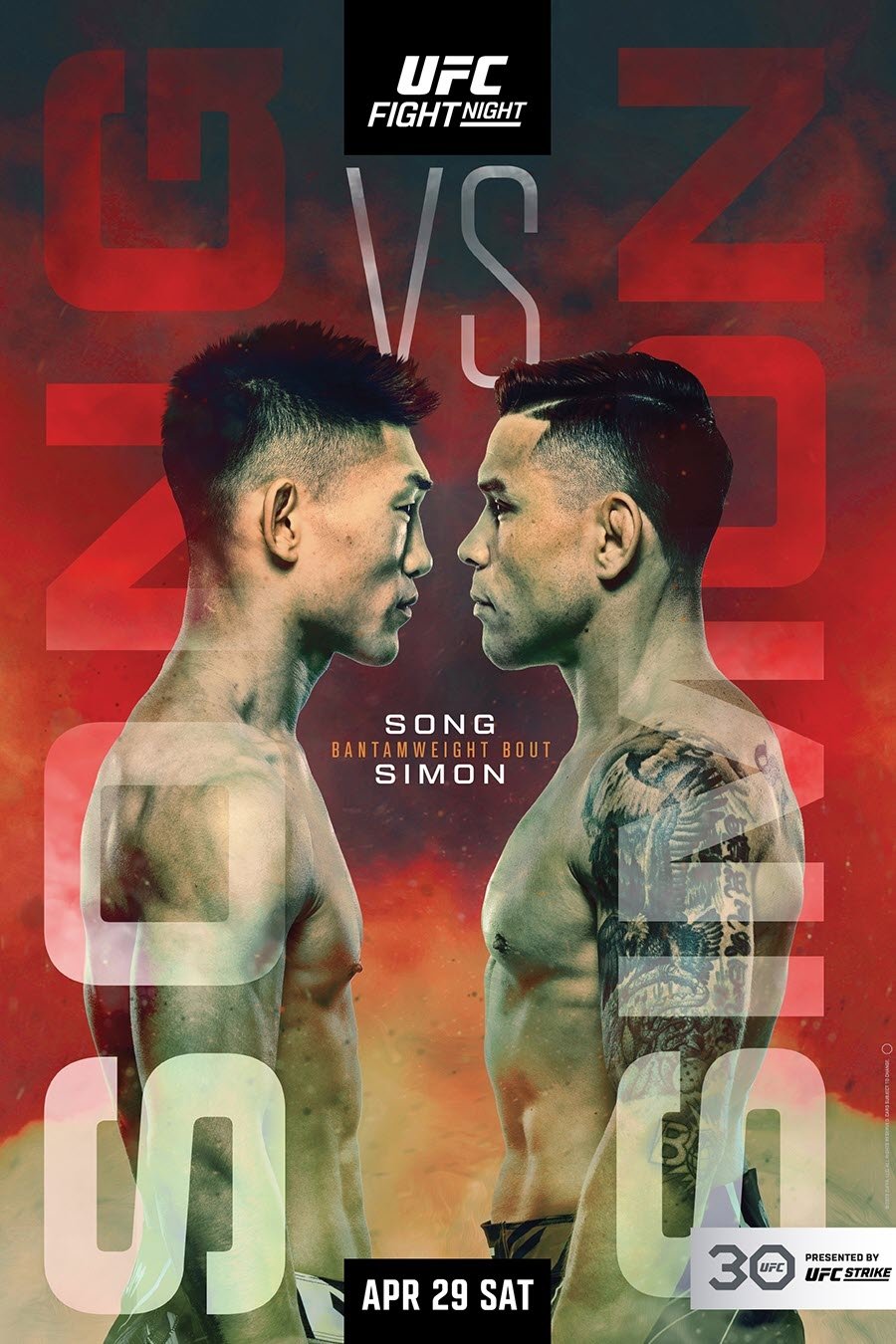 UFC On Espn 45 Song Vs. Simon Keychain