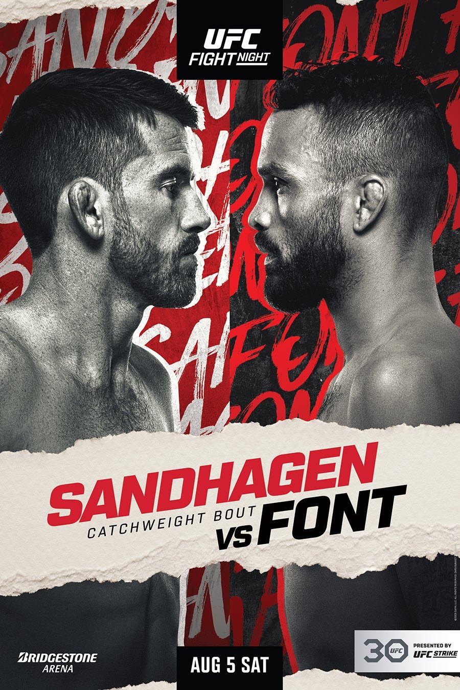 UFC On Espn 50 Sandhagen Vs. Font Keychain