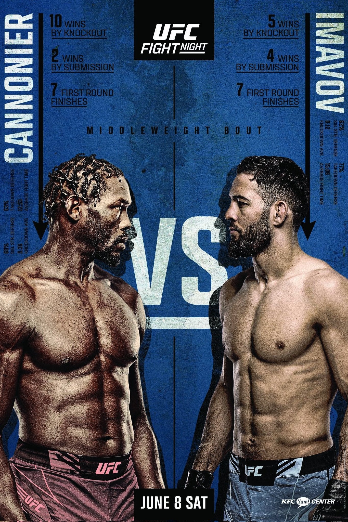 UFC On Espn 57 Cannonier Vs. Imavov Keychain