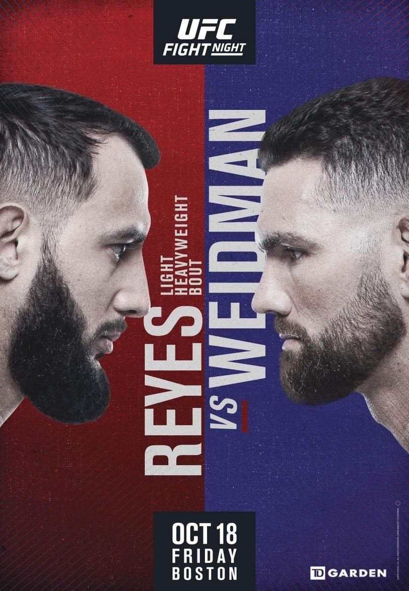 UFC On Espn 6 Reyes Vs. Weidman Keychain