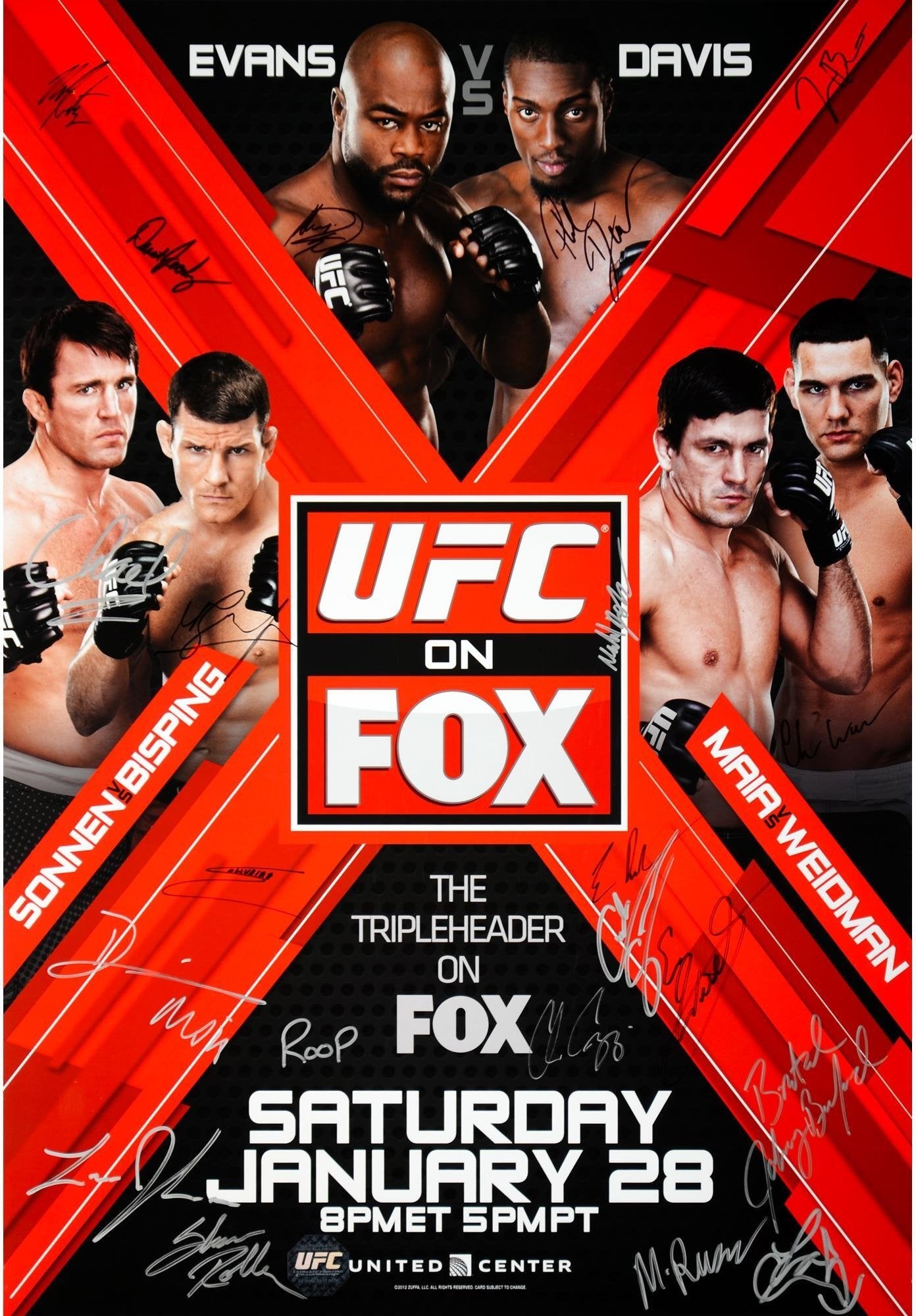 UFC On Fox 2 Evans Vs. Davis Keychain
