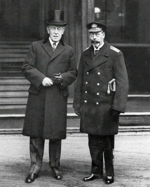 Uk King George V And President Woodrow Wilson Glossy Magnet Political Magnet