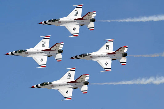 Usaf Thunderbirds Airforce Air Show Jets Fly Over Poster Picture Photo 11 X 17