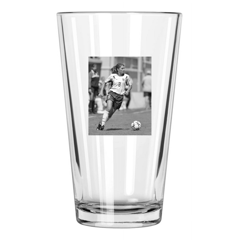 Usa Soccer Mia Hamm Photo Olympics Gold Medal Pint Beer Drinking Glass